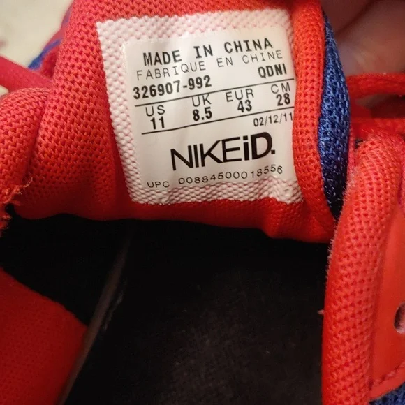VTG Nike Shox ID Red And Blue Running Sneakers Men's Size 11